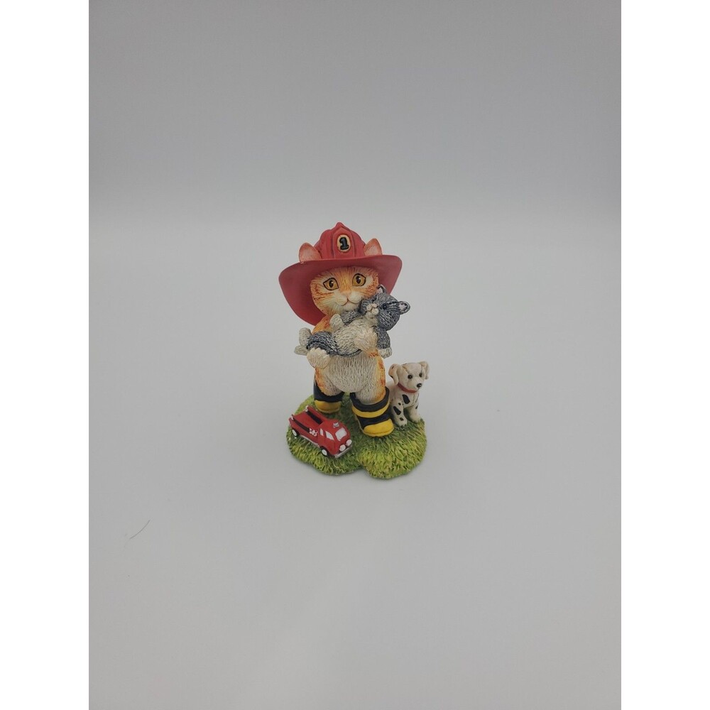 “Kitty To The Rescue” Copy Cats Hamilton Collection CAT FIREMAN 1998